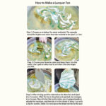 Buddha Stones DIY Chinese Lacquer Fan Blank Painting Handheld Fan Fan BS 6