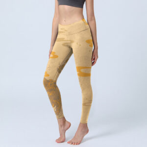 Buddha Stones PiXiu Clouds Pattern Gym Leggings Women's Yoga Pants - Goldenrod - US18，UK/AU22，EU50 (4XL) - image 1