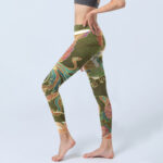 Buddha Stones Vibrant Phoenix Flowers Print Gym Leggings Women's Yoga Pants - image 3
