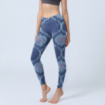 Buddha Stones Navy Blue White Design Gym Leggings Women's Yoga Pants - Navy - US18，UK/AU22，EU50 (4XL) - image 1