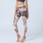 Buddha Stones Fox Cherry Blossoms Gym Leggings Women's Yoga Pants - MidnightBlue - US18，UK/AU22，EU50 (4XL) - image 1