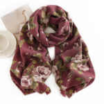 Buddha Stones Tibetan Shawl Garden Rose Fall Winter Cozy Travel Scarf Wrap Tibetan Shawl BS 2