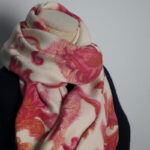 Buddha Stones Tibetan Red Flower Print Shawl Fall Winter Soft Warm Scarf Wrap Tibetan Shawl BS 7