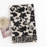 Buddha Stones Tibetan Rose Flower Branches Print Tassels Shawl Fall Winter Soft Warm Scarf Wrap Tibetan Shawl BS 2