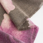 Buddha Stones Tibetan Shawl Artistic Style Hibiscus Syriacus Print Fall Winter Cozy Warm Scarf Wrap Tibetan Shawl BS 17