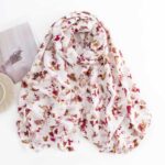 Buddha Stones Tibetan Floral Falling Leaves Print Shawl Fall Winter Cozy Warm Travel Scarf Wrap Tibetan Shawl BS 2