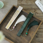 Buddha Stones Peony Flowers Silk Handheld Bamboo Folding Fan Folding Fan BS 17