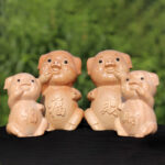Buddha Stones Year Of The Snake Chinese Zodiac Fu Character Peach Wood Home Statue Decoration Decorations BS 32