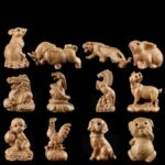 Buddha Stones Year Of The Snake Chinese Zodiac Fu Character Peach Wood Home Statue Decoration Decorations BS 33