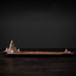 Buddha Stones Mountains Boat Design Spiritual Healing Ceramic Stick Incense Burner Decoration Incense Burner BS 6