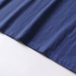 Buddha Stones Solid Color Short Sleeve One Frog Button Cotton Linen Men's Shirt Men's Shirts BS 9