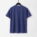 Buddha Stones Solid Color Short Sleeve One Frog Button Cotton Linen Men's Shirt Men's Shirts BS 4
