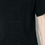 Buddha Stones Casual Solid Color Front Frog Buttons Chinese Tang Suit Short Sleeve Linen Men's Shirt - image 22