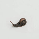 Buddha Stones Alloy Turtle Snail Healing Incense Burner Desk Decoration Incense Burner BS Brown Snail 3.9*1.6*1.6cm