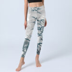 Buddha Stones Bamboo Print Gym Leggings Women's Yoga Pants - image 6