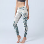 Buddha Stones Bamboo Print Gym Leggings Women's Yoga Pants - WhiteSmoke - US18，UK/AU22，EU50 (4XL) - image 1
