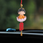 Buddha Stones Lotus Avalokitesvara Buddha Fu Character Wealth Car Hanging Decoration Car Hanging Decoration BS Buddha Lotus 34cm