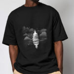 Buddha Stones Meditating Buddha Sitting In Mountains Pattern Cotton Tee T-shirt T-Shirts BS 2