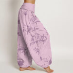 Buddha Stones Branch Pattern Women's Elastic Waist Harem Pants - image 9