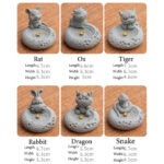 Buddha Stones Chinese Zodiac Healing Incense Burner Desk Decoration Incense Burner BS 46
