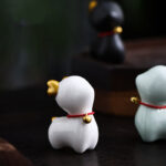 Buddha Stones Mini Deer Tea Pet Ceramic Home Desk Figurine Decoration Decorations BS 6