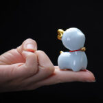 Buddha Stones Mini Deer Tea Pet Ceramic Home Desk Figurine Decoration Decorations BS 14