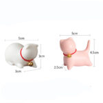 Buddha Stones Mini Cute Standing Lying Cat Tea Pet Ceramic Home Desk Figurine Decoration Decorations BS 27