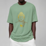 Buddha Stones Swastika Pattern Golden Buddha Cotton Tee T-shirt T-Shirts BS 13