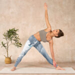 Buddha Stones Light Slate Gray White Cat Exercise Leggings Women's Yoga Pants - image 10