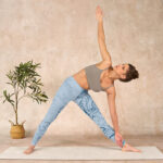 Buddha Stones Blue Soaring Dragon Swirling Clouds Print Gym Leggings Women's Yoga Pants - image 10