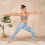Buddha Stones Blue Soaring Dragon Swirling Clouds Print Gym Leggings Women's Yoga Pants - image 11