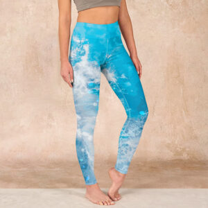 Buddha Stones Ocean Waves Fish Gym Leggings Women's Yoga Pants - DarkTurquoise - US18，UK/AU22，EU50 (4XL) - image 1