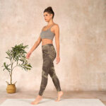 Buddha Stones Peony Flowers Leaves Blossom Print Gym Fitness Leggings Women's Yoga Pants - image 30