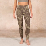 Buddha Stones Peony Flowers Leaves Blossom Print Gym Fitness Leggings Women's Yoga Pants - image 19