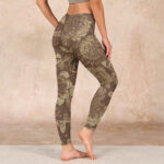 Buddha Stones Peony Flowers Leaves Blossom Print Gym Fitness Leggings Women's Yoga Pants - image 20