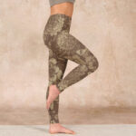 Buddha Stones Peony Flowers Leaves Blossom Print Gym Fitness Leggings Women's Yoga Pants - image 33