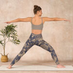 Buddha Stones Peony Flowers Leaves Blossom Print Gym Fitness Leggings Women's Yoga Pants - image 11