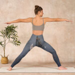 Buddha Stones Auspicious White Crane Pine Tree Print Gym Leggings Women's Yoga Pants - image 11