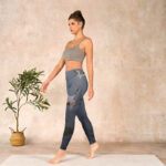 Buddha Stones Auspicious White Crane Pine Tree Print Gym Leggings Women's Yoga Pants - image 13