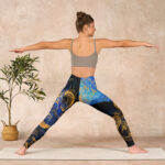 Buddha Stones Black Snake Butterfly Flower Leaves Print Gym Leggings Women's Yoga Pants - image 11