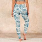 Buddha Stones Green White Flower Gym Leggings Women's Yoga Pants - image 15
