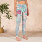 Buddha Stones Colorful Peony Flowers Print Gym Fitness Leggings Women's Yoga Pants - image 4