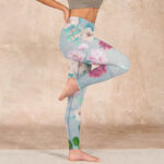 Buddha Stones Colorful Peony Flowers Print Gym Fitness Leggings Women's Yoga Pants - image 16
