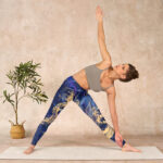 Buddha Stones Blue Koi Fish Auspicious Clouds Print Gym Leggings Women's Yoga Pants - image 10