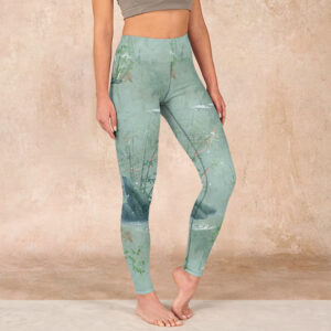 Buddha Stones Green Bamboo Rocks Print Sports Fitness Leggings Women's Yoga Pants - Honeydew - US18，UK/AU22，EU50 (4XL) - image 1