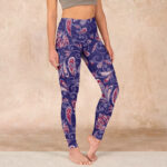 Buddha Stones Purple Flower Petals Print Gym Fitness Leggings Women's Yoga Pants - MediumPurple - US18，UK/AU22，EU50 (4XL) - image 1
