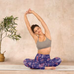 Buddha Stones Purple Flower Petals Print Gym Fitness Leggings Women's Yoga Pants - image 14
