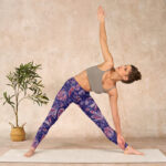 Buddha Stones Purple Flower Petals Print Gym Fitness Leggings Women's Yoga Pants - image 10