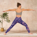 Buddha Stones Purple Flower Petals Print Gym Fitness Leggings Women's Yoga Pants - image 11