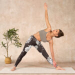 Buddha Stones Gray White Rose Print Gym Fitness Leggings Women's Yoga Pants - image 10